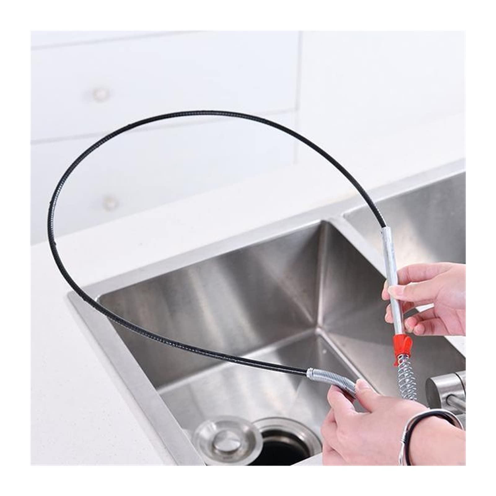 60-250cm Spring Pipe Drain Cleaner Tool - Heavy Duty Sewer Snake for Kitchen Sink, Bathroom & Shower Drain Unclogging (23-98 inches) - Perfect for Home Plumbing Maintenance and Emergency Pipe Cleaning