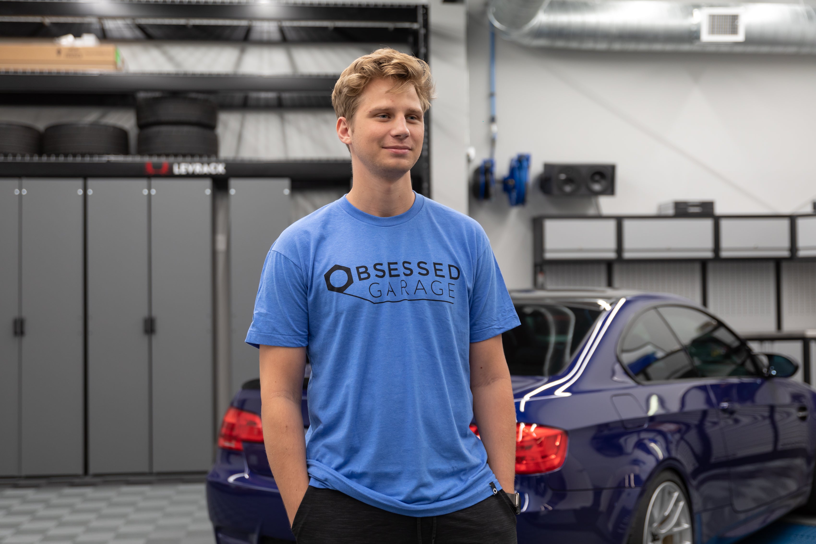 Obsessed Garage Logo T-Shirt - Premium Cotton Tee for Car Enthusiasts - Perfect for Car Shows, Meetups & Casual Wear