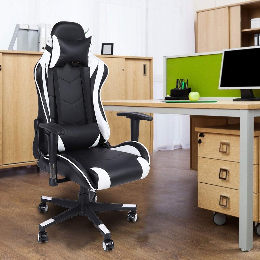 AUNMAS Adjustable Reclining Gaming Chair - High Back Office Chair for Home & Work (48x26x21 in) - Perfect for Gaming & Remote Work