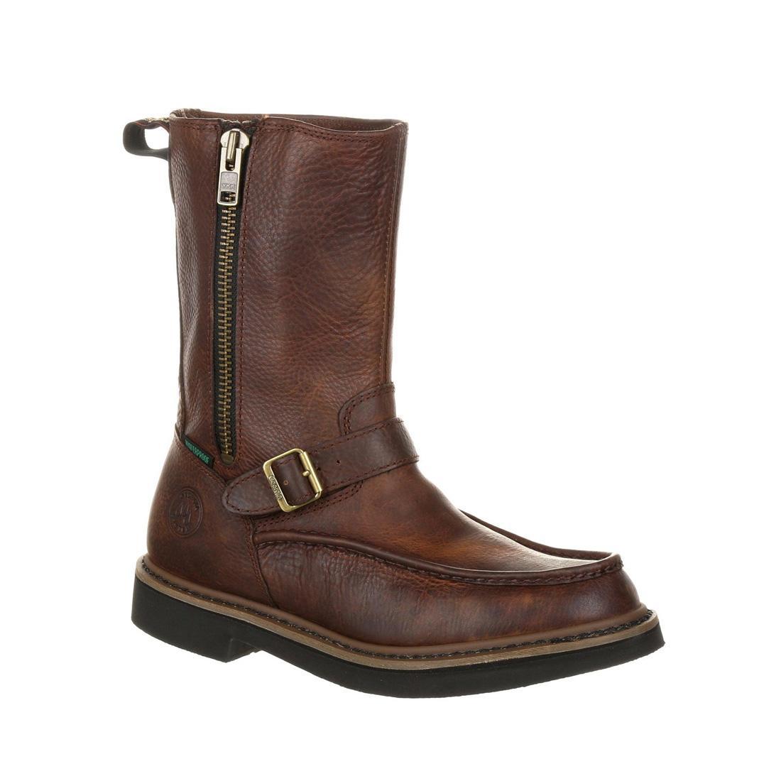 Waterproof Work Boots with Side Zipper - Heavy Duty Wellington Boots for Construction, Gardening & Outdoor Work