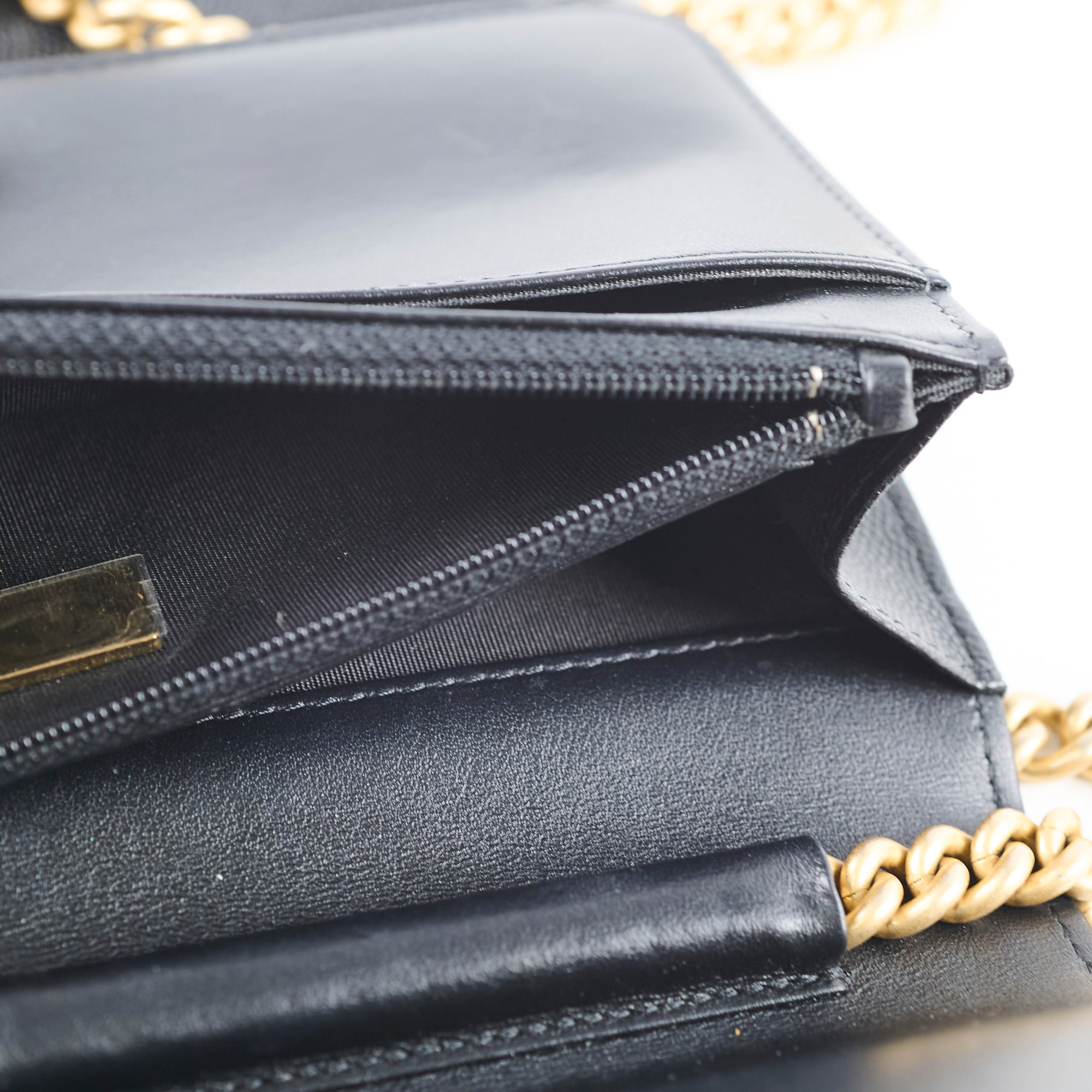 Chanel Caviar Leather Boy Wallet on Chain WOC Black Crossbody Bag for Women | Luxury Designer Handbag for Evening Out & Special Occasions