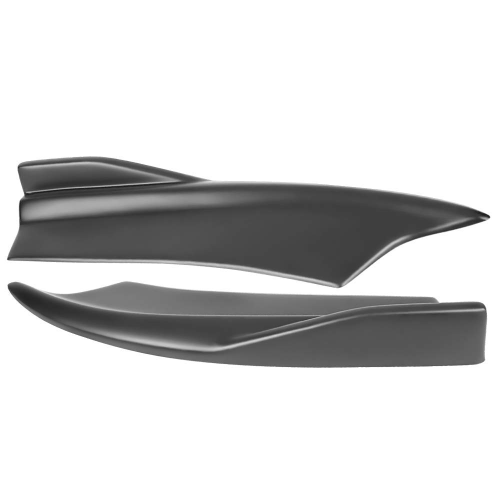 IKON MOTORSPORTS Rear Bumper Diffuser V2 Style Valance Side Aprons with Smoke Brake Light - Compatible with 2015-2023 Dodge Charger SRT | Aggressive Styling Upgrade for Muscle Car Enthusiasts