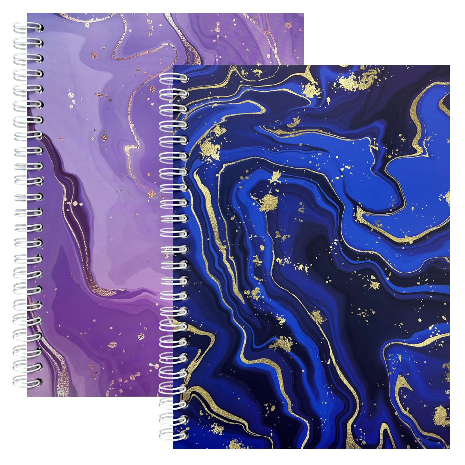 2 Pack Reusable Sticker Book for Adults - A5 Size Sticker Album with 64 Sheets (32+32) & Release Paper - Sticker Collection Storage Organizer (Blue+Purple) - Perfect for Scrapbooking, Planner Decorations & Craft Projects