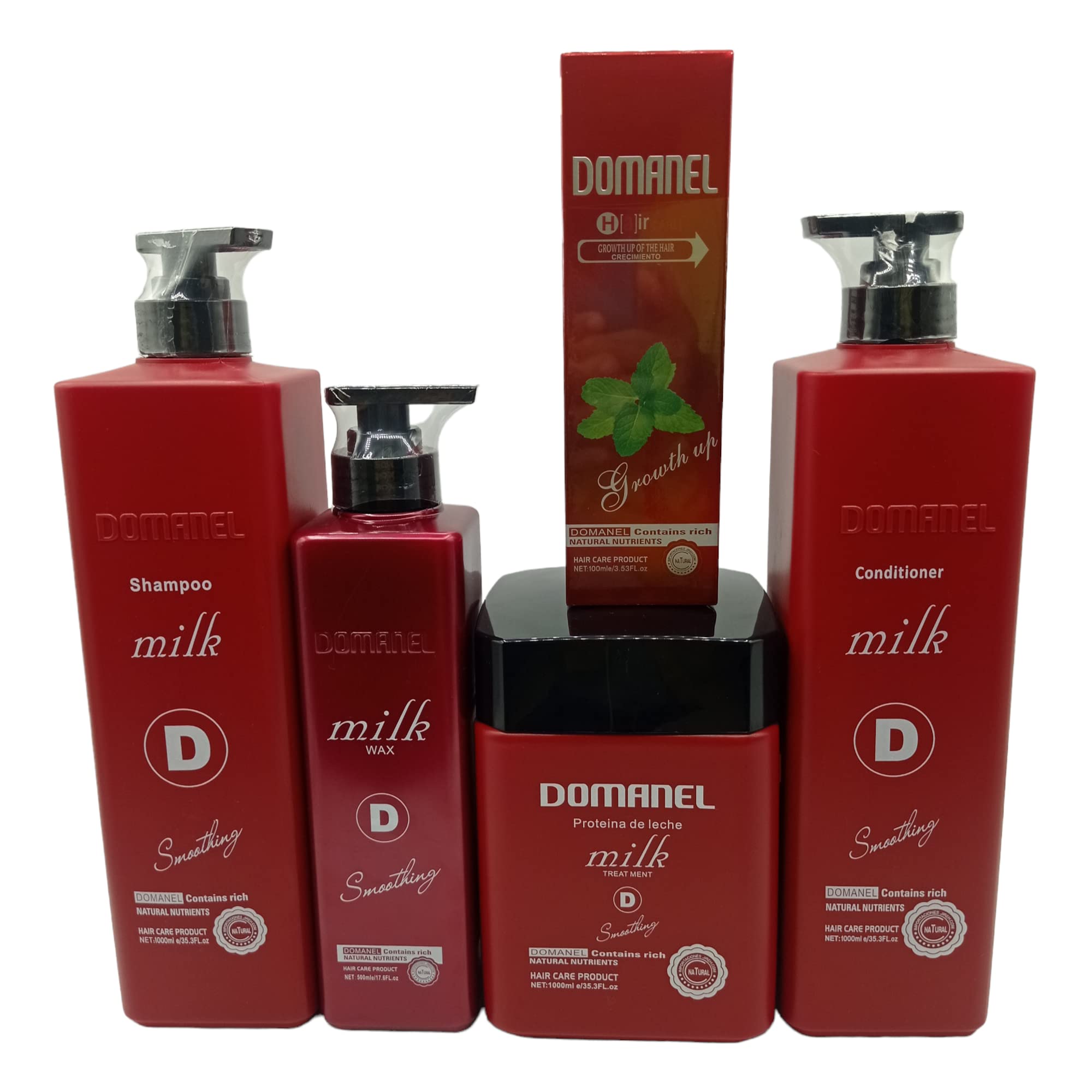 5-Step Milk Treatment Kit for Hair - Nourishing Shampoo, Hydrating Conditioner, Smoothing Wax & Growth Serum | At-Home Hair Care Routine for Damaged & Dry Hair