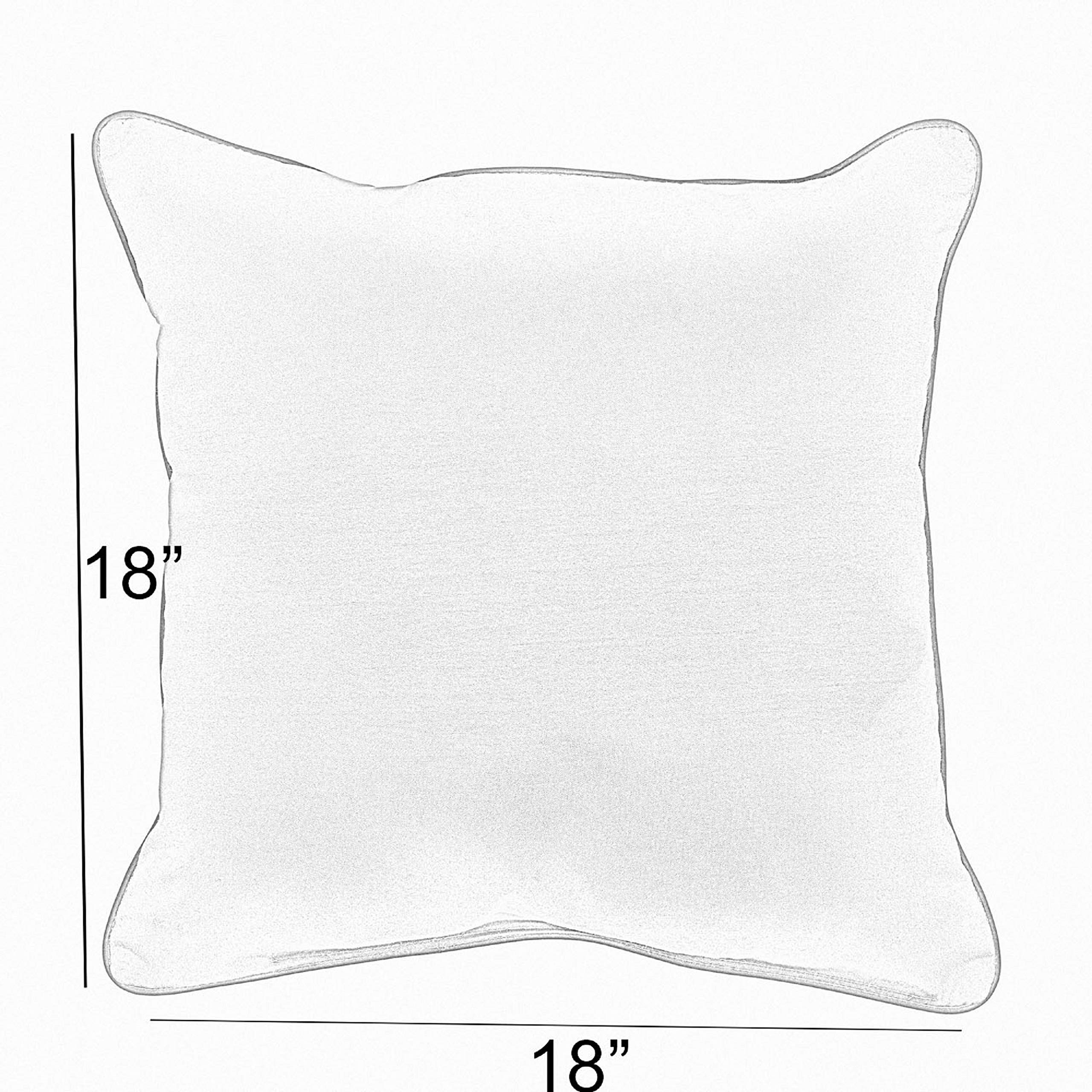 Sorra Home x Sunbrella - Spectrum Sand Indoor/Outdoor Corded Pillow Set of 2 - Water-Resistant & UV-Resistant Cushions for Patio, Poolside, and Living Room Decor