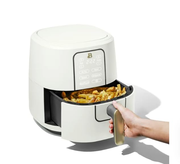 6QT Digital Air Fryer with Touchscreen - Fast Preheat, 4-in-1 Cooking Functions (Bake, Roast, Grill, Reheat) - 5lb Capacity - Perfect for Family Meals & Healthy Snacks