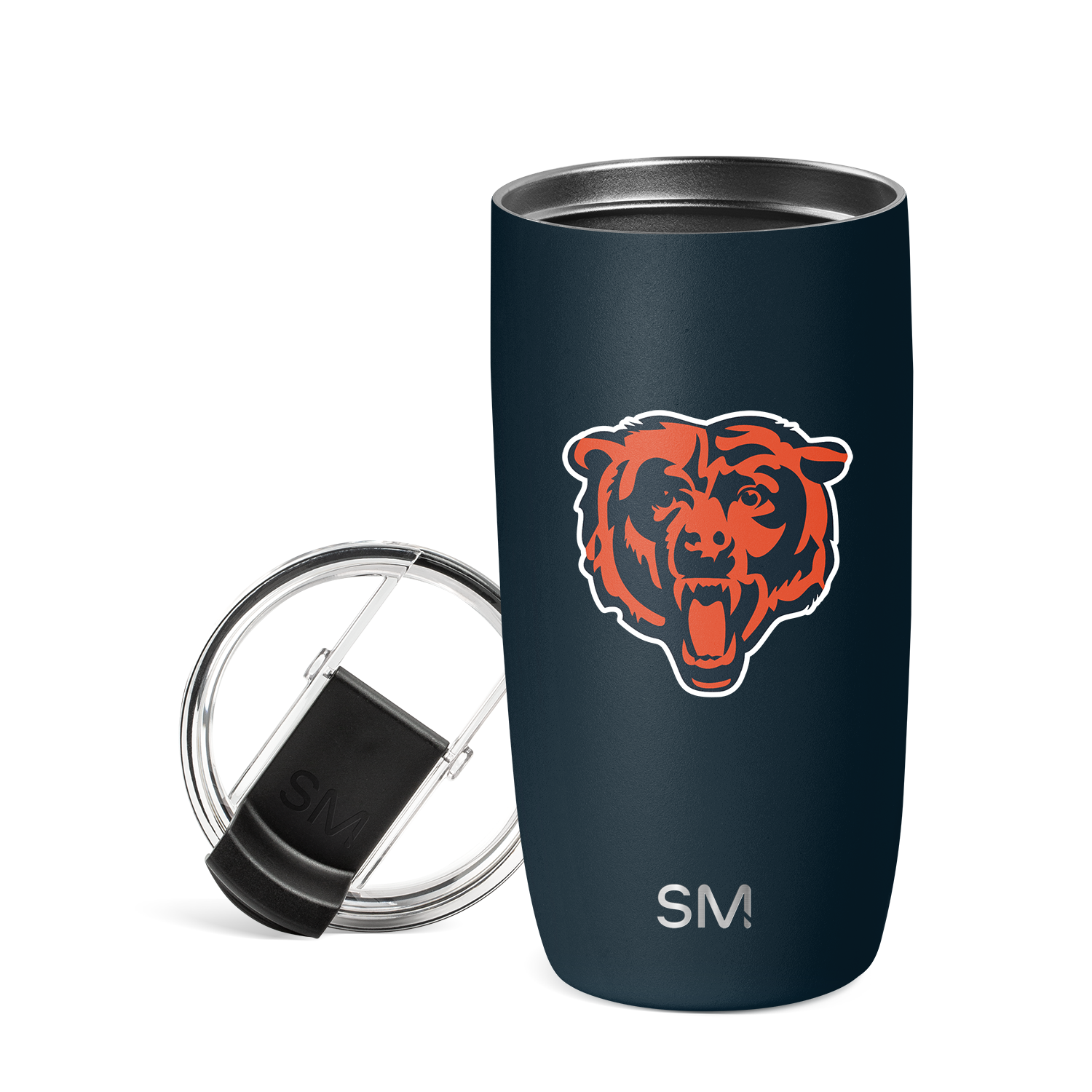 NFL Voyager Stainless Steel Tumbler with Clear Flip Lid & Straw - 20oz Insulated Travel Mug for Hot & Cold Drinks - Perfect for Football Games, Camping & Office Use