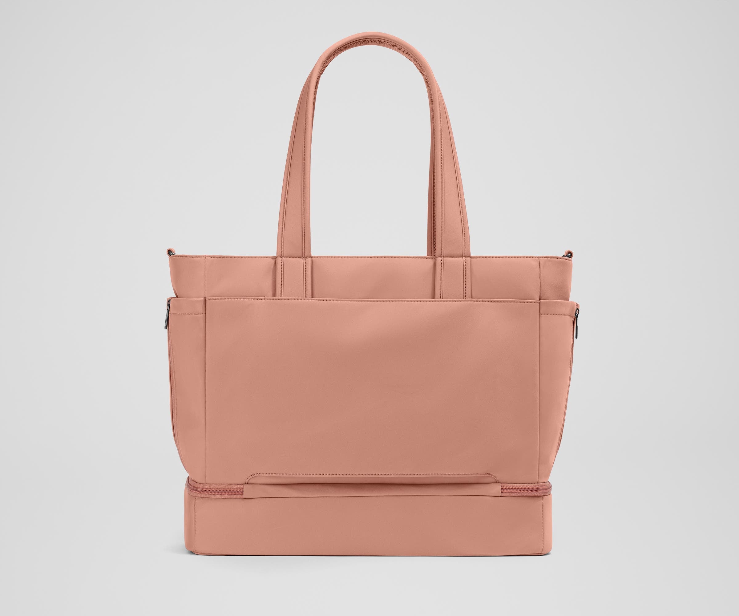 Clay Pink Double Diaper Tote Bag - Large Waterproof Baby Essentials Organizer for Moms | Perfect for Daycare, Travel & On-the-Go Parenting