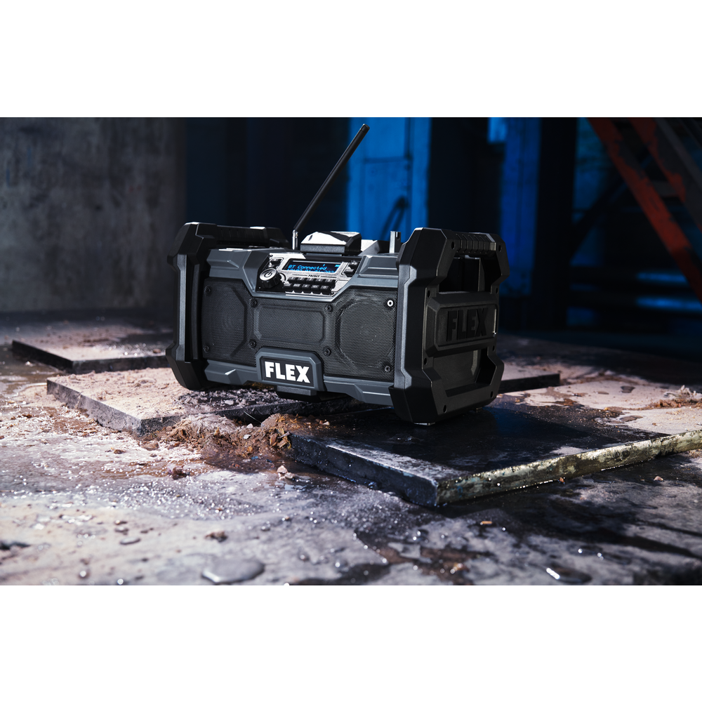 FLEX FX5351 Z Jobsite Radio - Durable Construction Site Bluetooth Speaker with USB Charging for Outdoor Work & Jobsite Entertainment