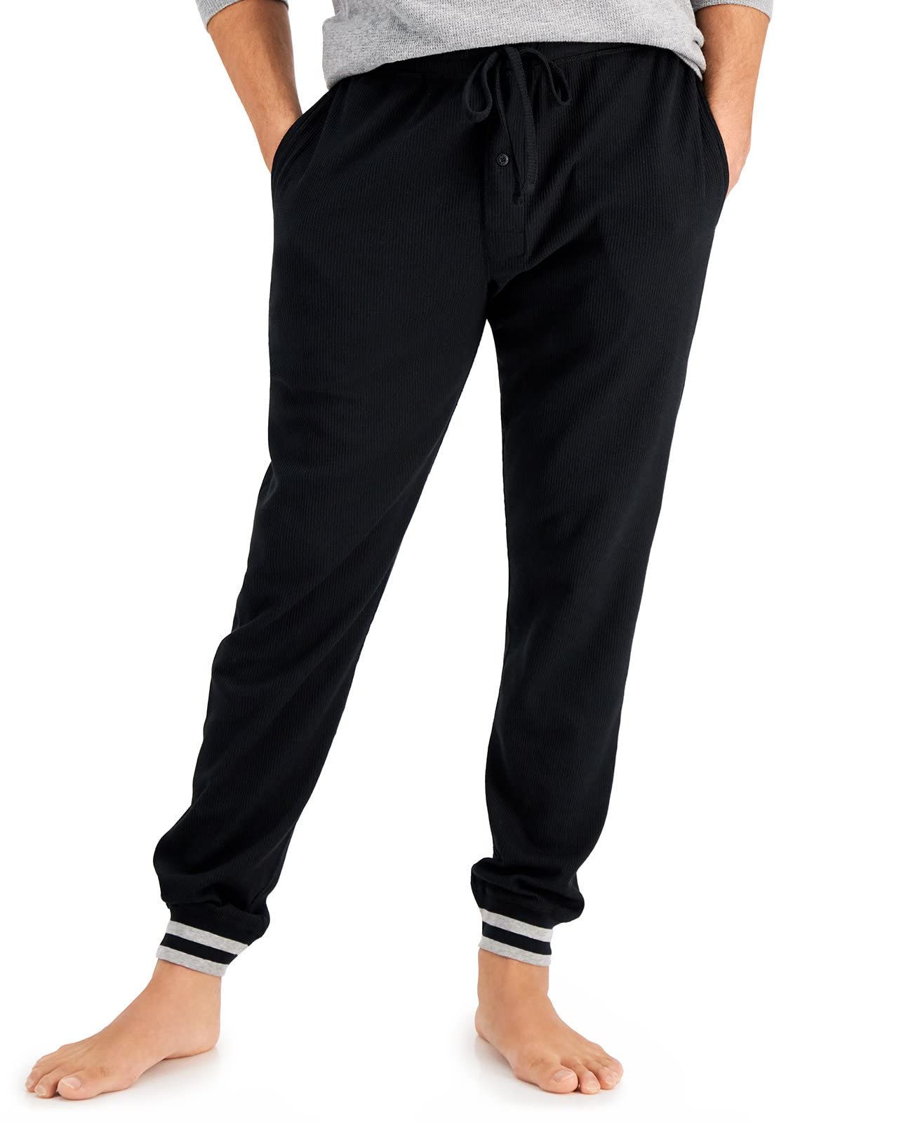 Hanes Men's Waffle Knit Sleep Jogger Pants - Soft & Comfortable Lounge Pants for Sleeping, Relaxing at Home, and Casual Wear