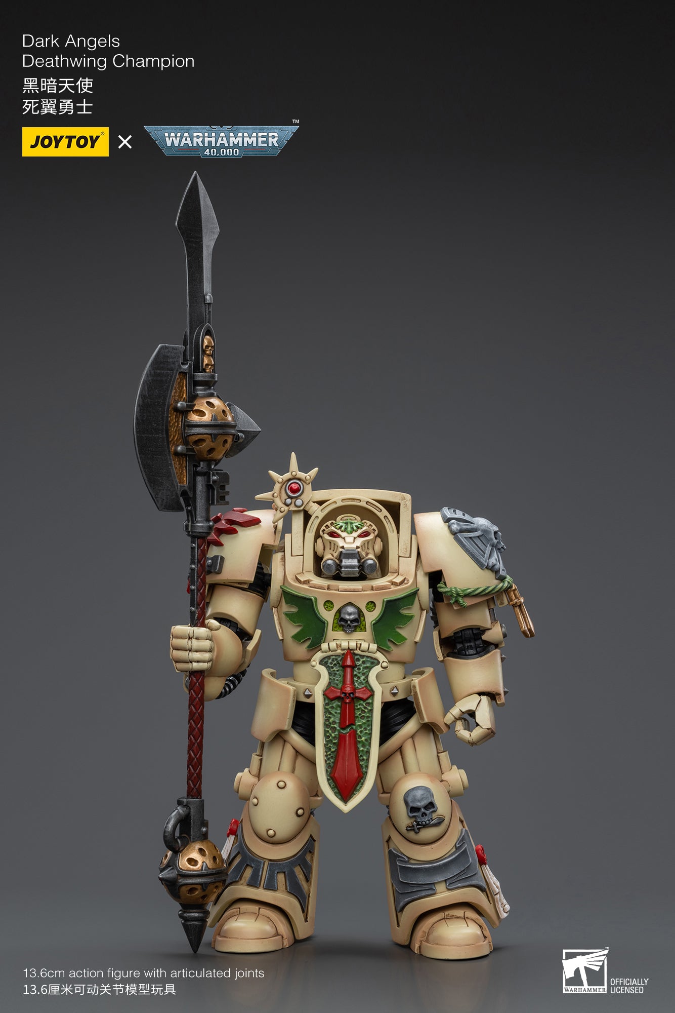 JOYTOY 1/18 Scale Warhammer 40K Dark Angels Deathwing Action Figure - Collectible Miniature for Tabletop Gaming & Display