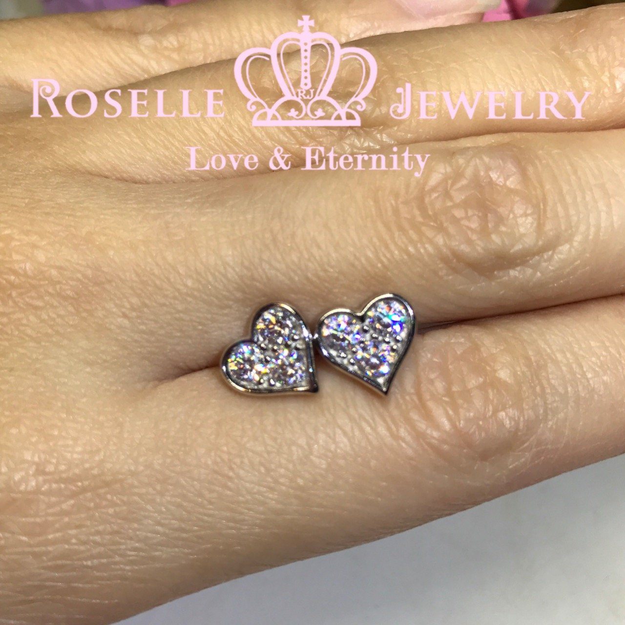 Heart Shape Stud Earrings for Women - 14K Gold Plated Hypoallergenic Cubic Zirconia Earrings | Perfect for Valentine's Day Gifts, Anniversary, Birthday & Everyday Wear