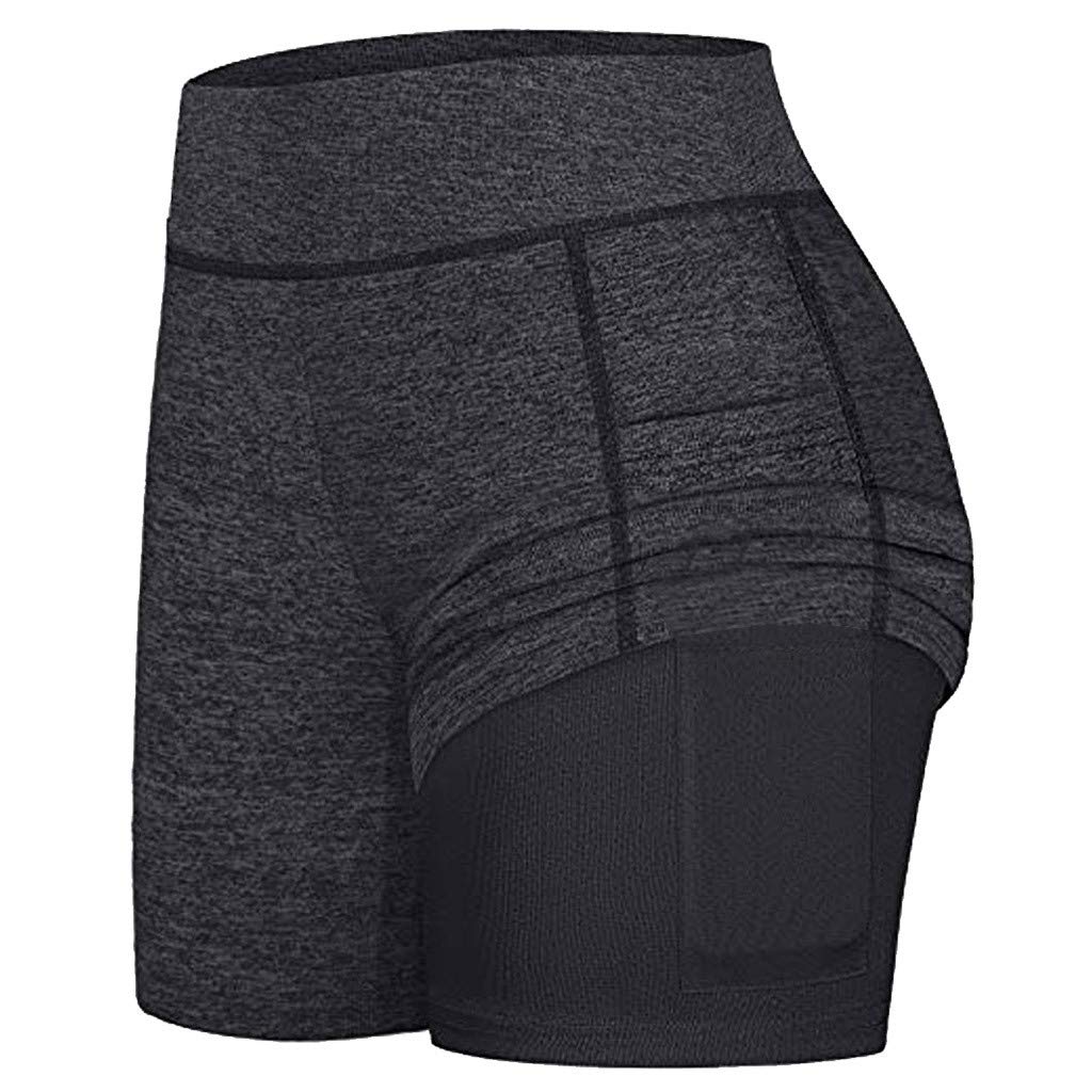 iOPQO Women's Tennis Skirt with Built-in Shorts - Elastic Waist Sports Skirt with Pockets for Running, Yoga & Golf - Breathable Athletic Skirt for Women