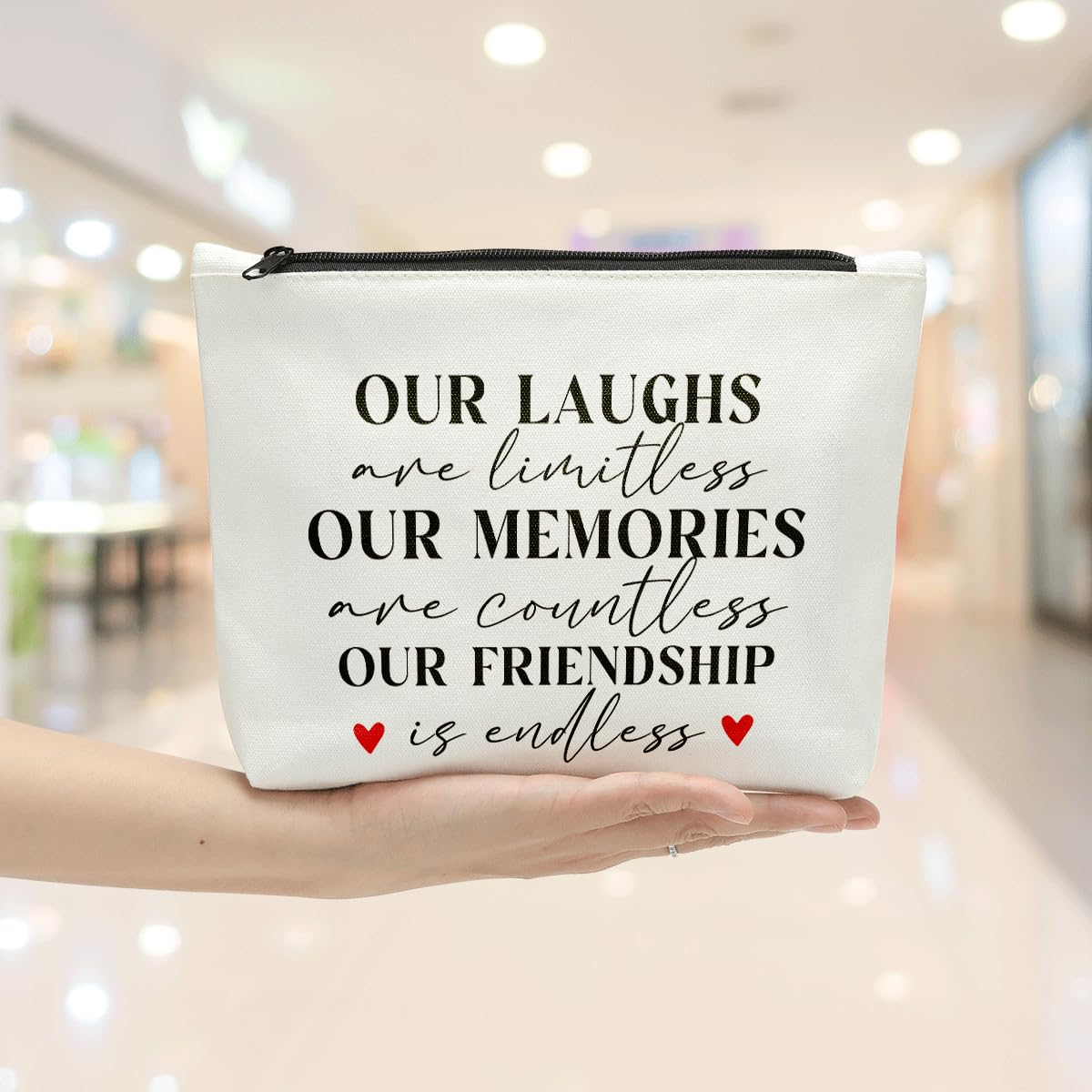 Best Friend Gifts for Women - Cute Makeup Bag for Besties, Birthday & Mother's Day Presents - Perfect Cosmetic Pouch for Travel, Gym & Everyday Use