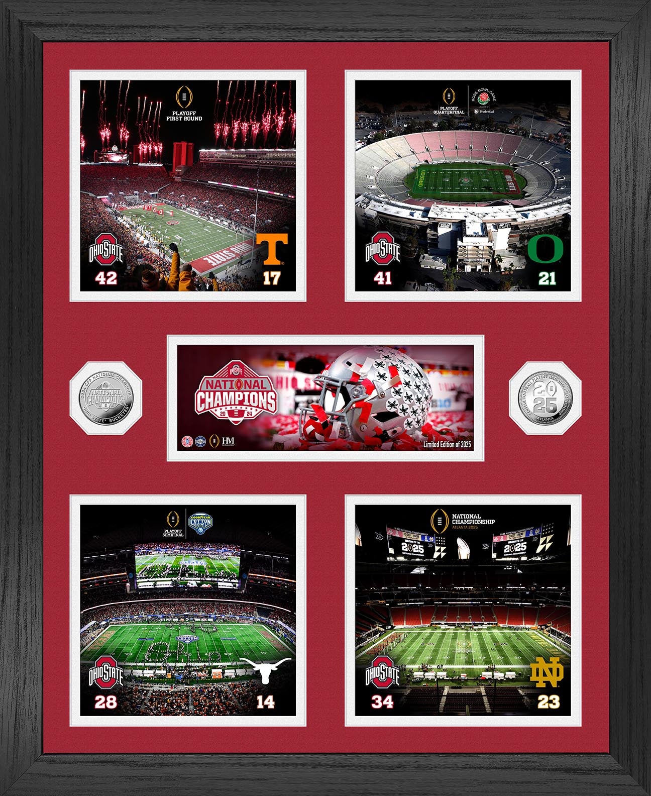 Ohio State University 2024-2025 CFP National Champions Commemorative Silver Coin with Photo Mint - Perfect for Collectors, Alumni Gifts & Football Fan Memorabilia