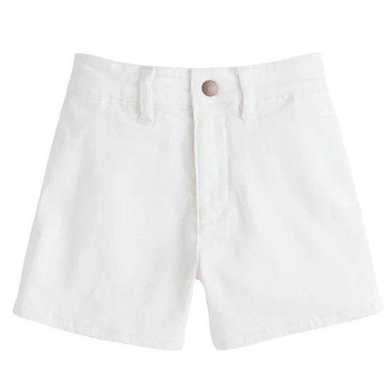 Bisby Women's White Denim Shorts - High Waisted Distressed Denim Cutoffs for Summer | Perfect for Beach, Music Festivals & Casual Outfits