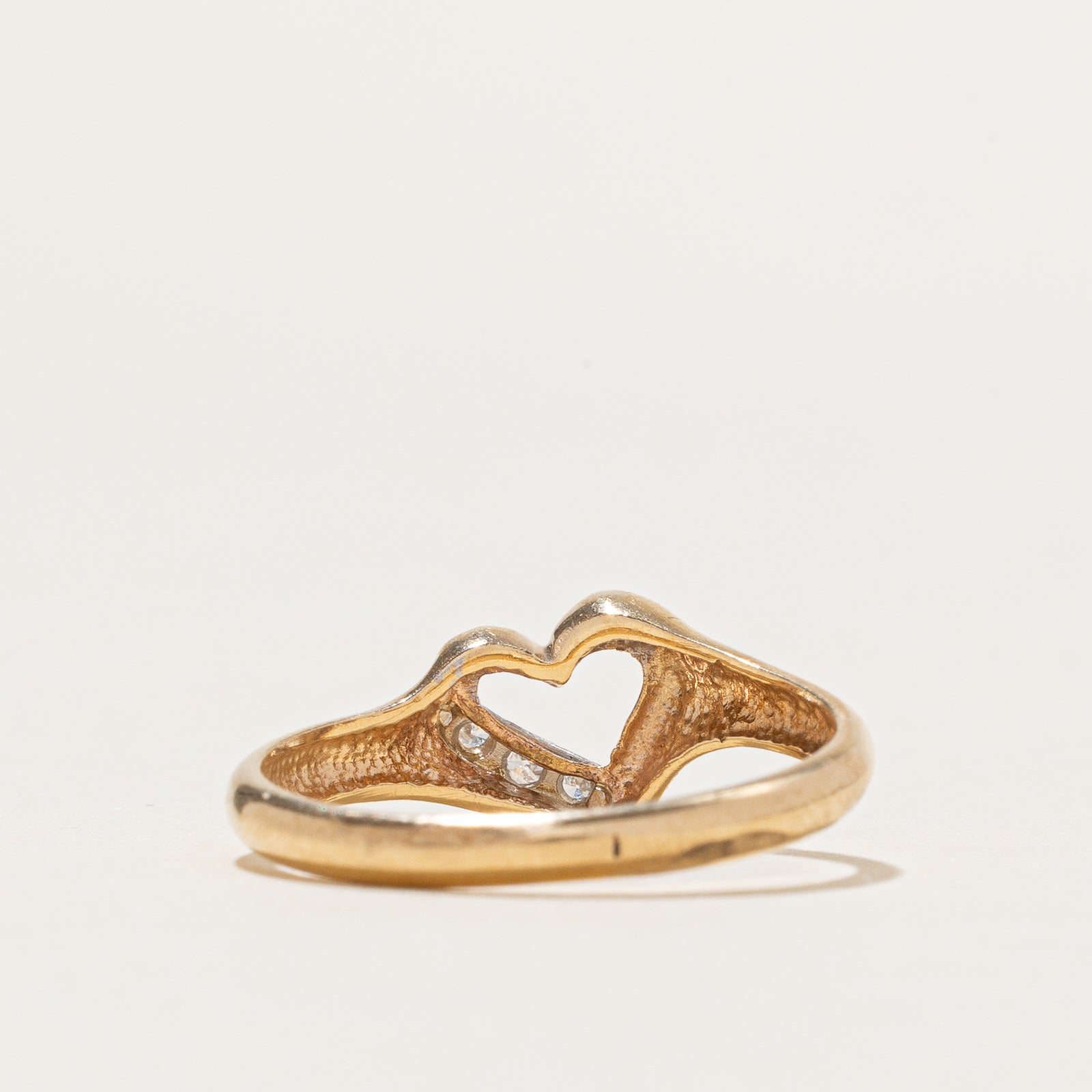 0.03ctw Diamond Open Heart Ring - Size 6.25 - Elegant Sterling Silver Jewelry for Women - Perfect Gift for Valentine's Day, Anniversary & Special Occasions
