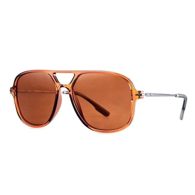 Hawaiian Wave Lens Caramel Crystal Sunglasses - Perfect for Beach, Surfing, and Summer Outdoor Activities
