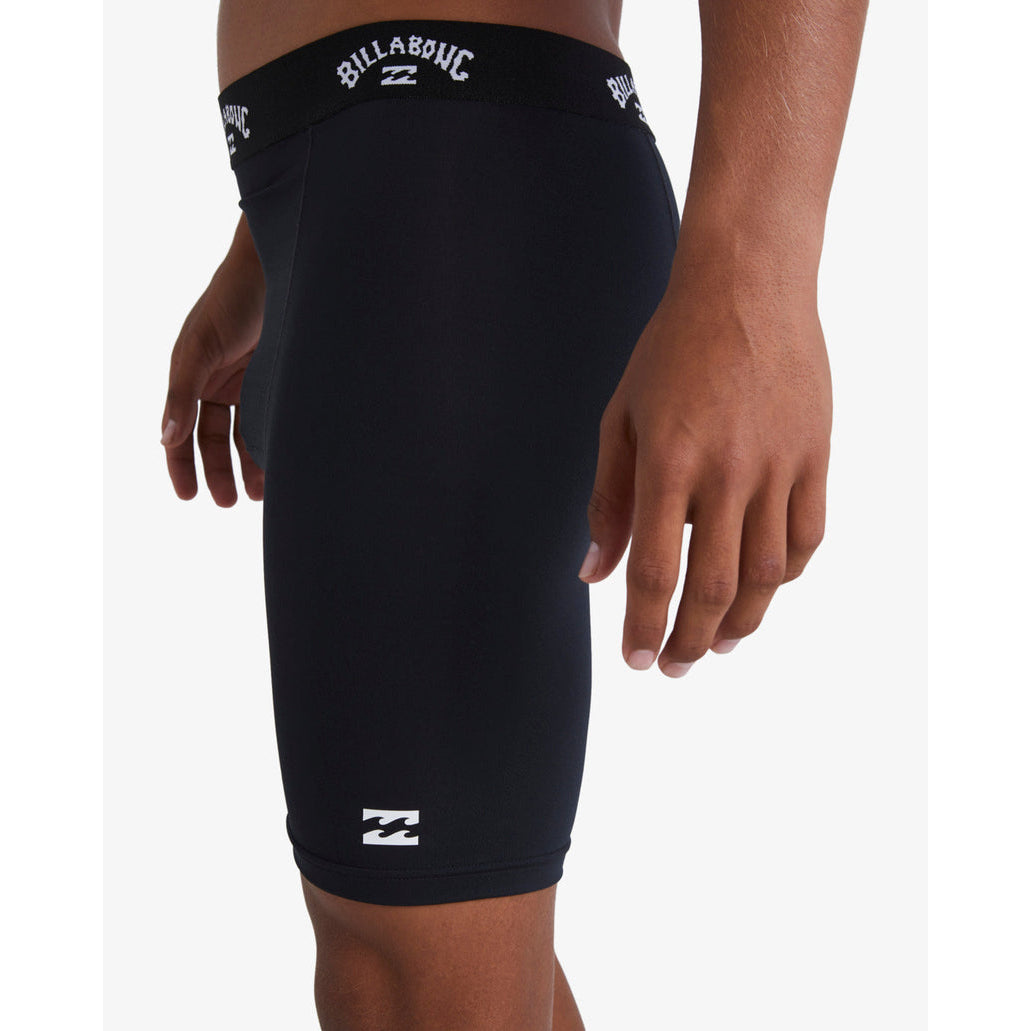 **Billabong Men's All Day Compression Surf Shorts - Black Rash Guard for Surfing, Swimming & Outdoor Activities**