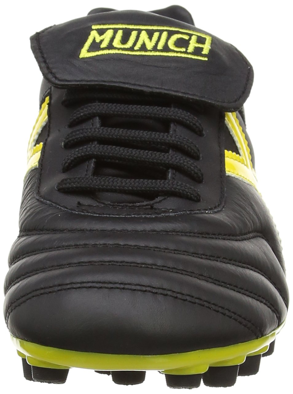 Munich Men's Mundial Soccer Cleats - Black & Yellow Football Boots, Size 8 | Lightweight & Comfortable for Training & Matches