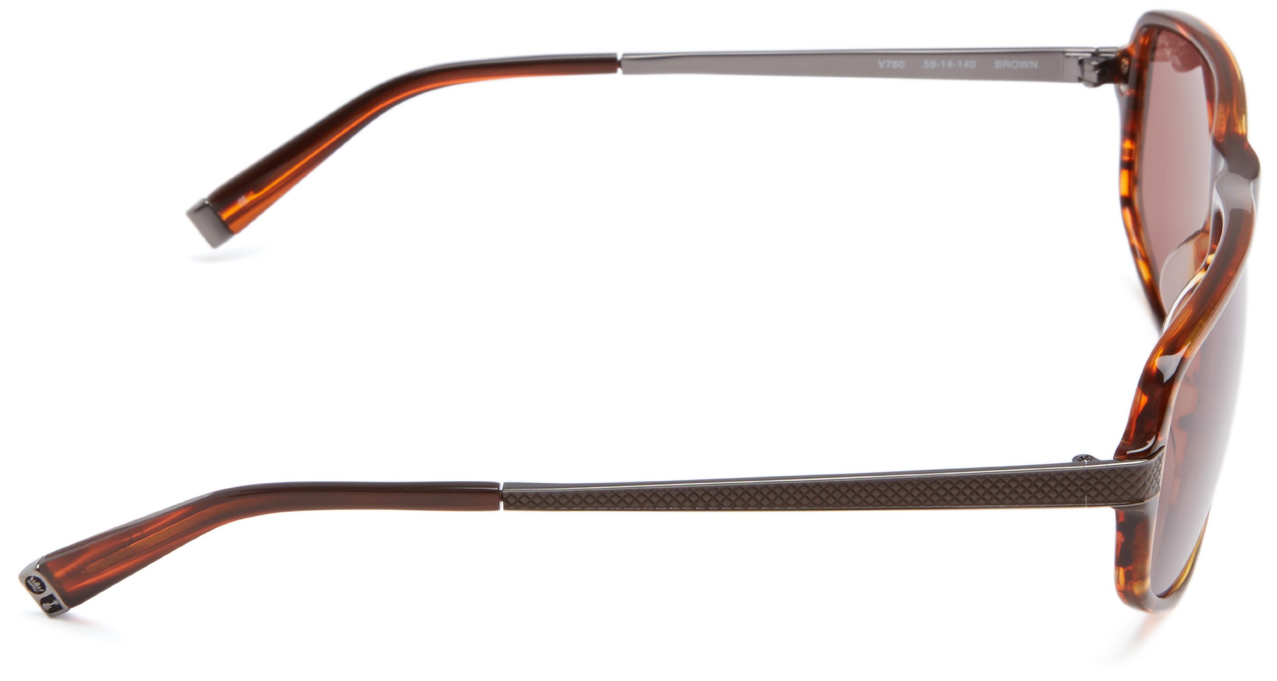 John Varvatos V780 Rectangular Sunglasses for Men - Polarized UV Protection, Classic Aviator Style - Perfect for Driving, Travel & Outdoor Activities