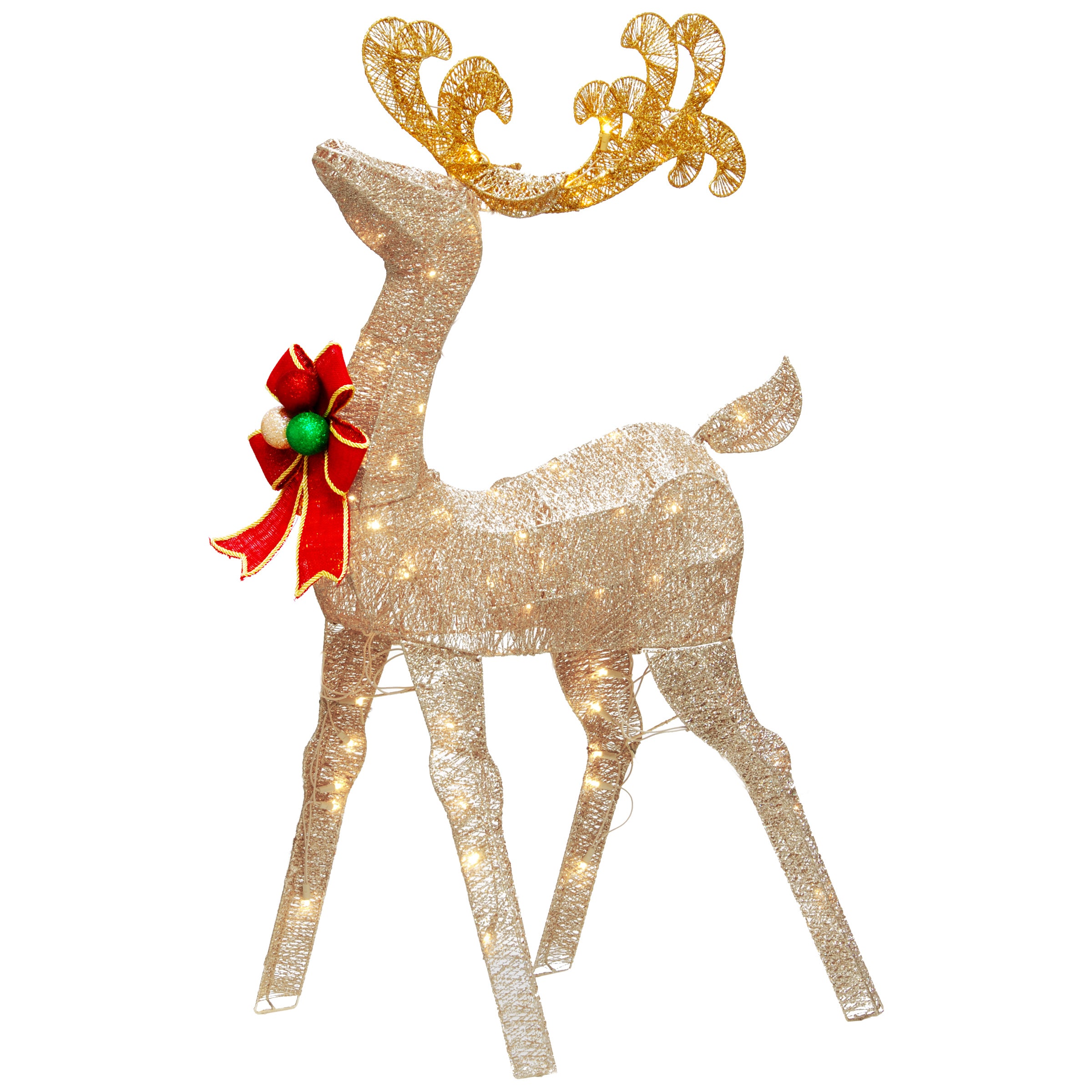 48 Inch LED Lighted Reindeer Christmas Decoration for Indoor Outdoor Holiday Decor - Perfect for Yard, Porch, and Festive Home Decorating