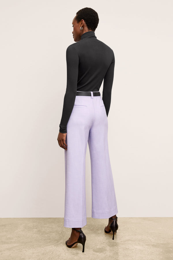 Lani Stretch Tweed Pants in Lilac & Ivory - Comfortable High-Waisted Office Pants for Women | Perfect for Business Casual, Workwear & Professional Outfits