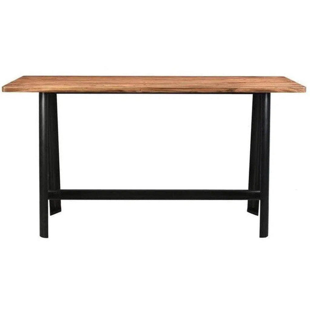 79 Inch Natural Wood Industrial Bar Table - Rustic Pub Counter Height Dining Table for Kitchen, Restaurant & Home Bar Decor