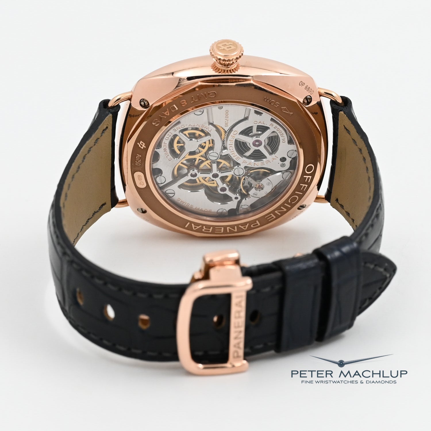 Panerai Radiomir 8-Day GMT Automatic Men's Watch - Luxury Stainless Steel Dive Watch with Power Reserve - Perfect for Business, Travel & Water Sports