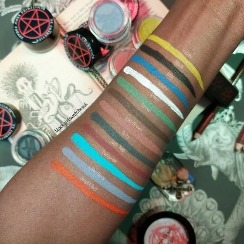 Waterproof Long-Lasting Brow Pomade - Turquoise (10 Pack) for Bold Eyebrow Makeup | Perfect for Daily Wear, Parties & Cosplay