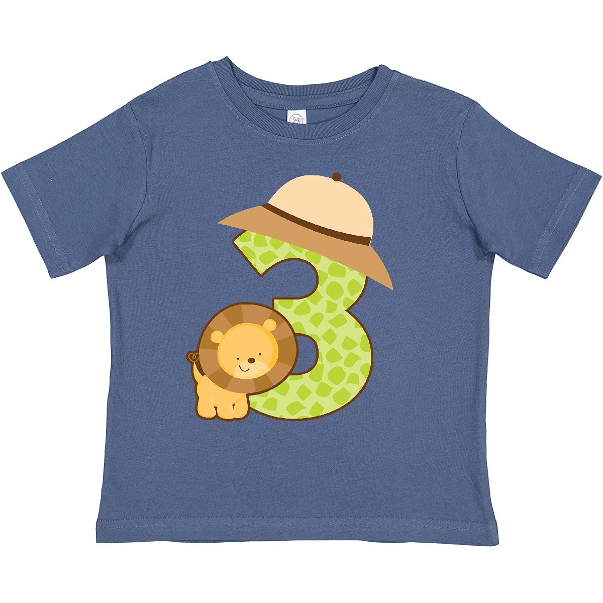 Inktastic Safari 3rd Birthday T-Shirt for 3 Year Old Boys & Girls - Cute Animal Print Toddler Tee for Birthday Parties, Zoo Trips & Everyday Play