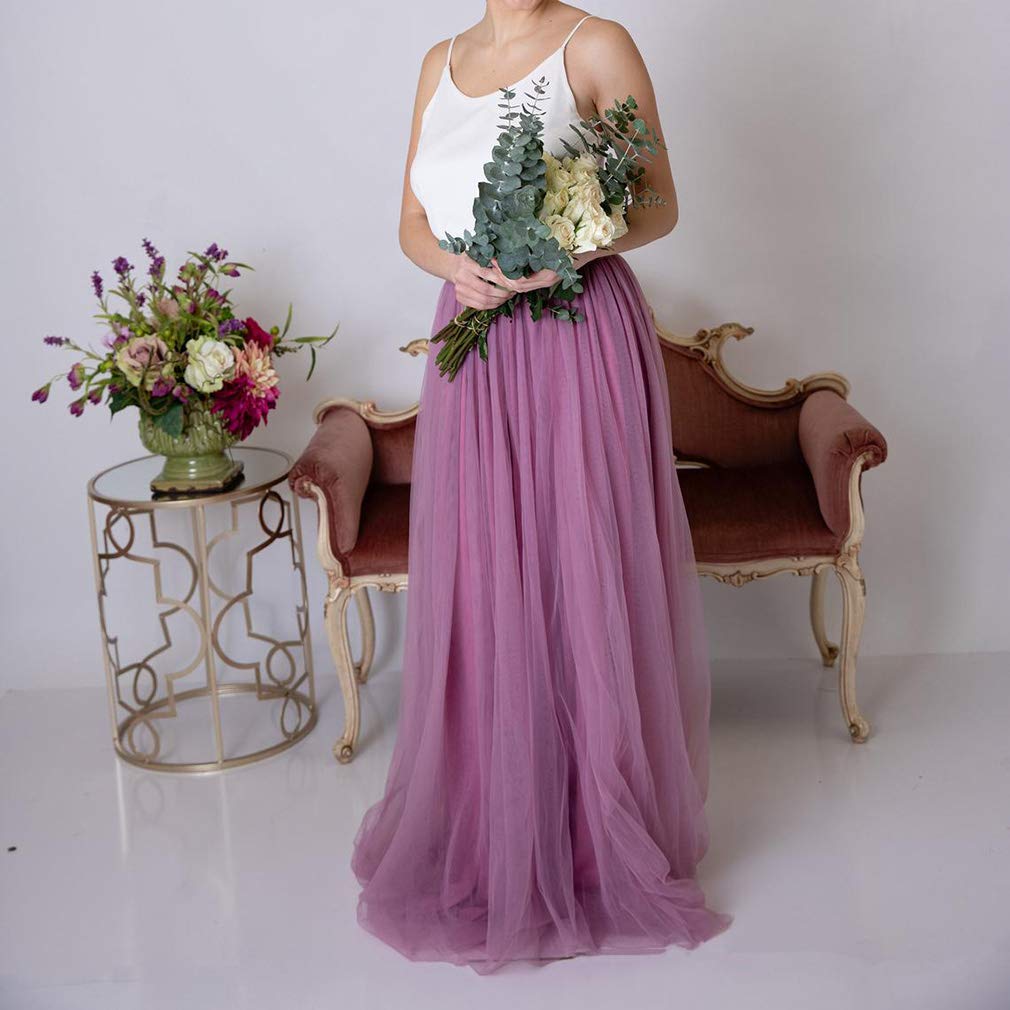 WDPL 3-Layer Soft Tulle Maxi Skirt for Women | Elegant Long Bridal Wedding Dress | Perfect for Ceremonies, Prom & Special Occasions