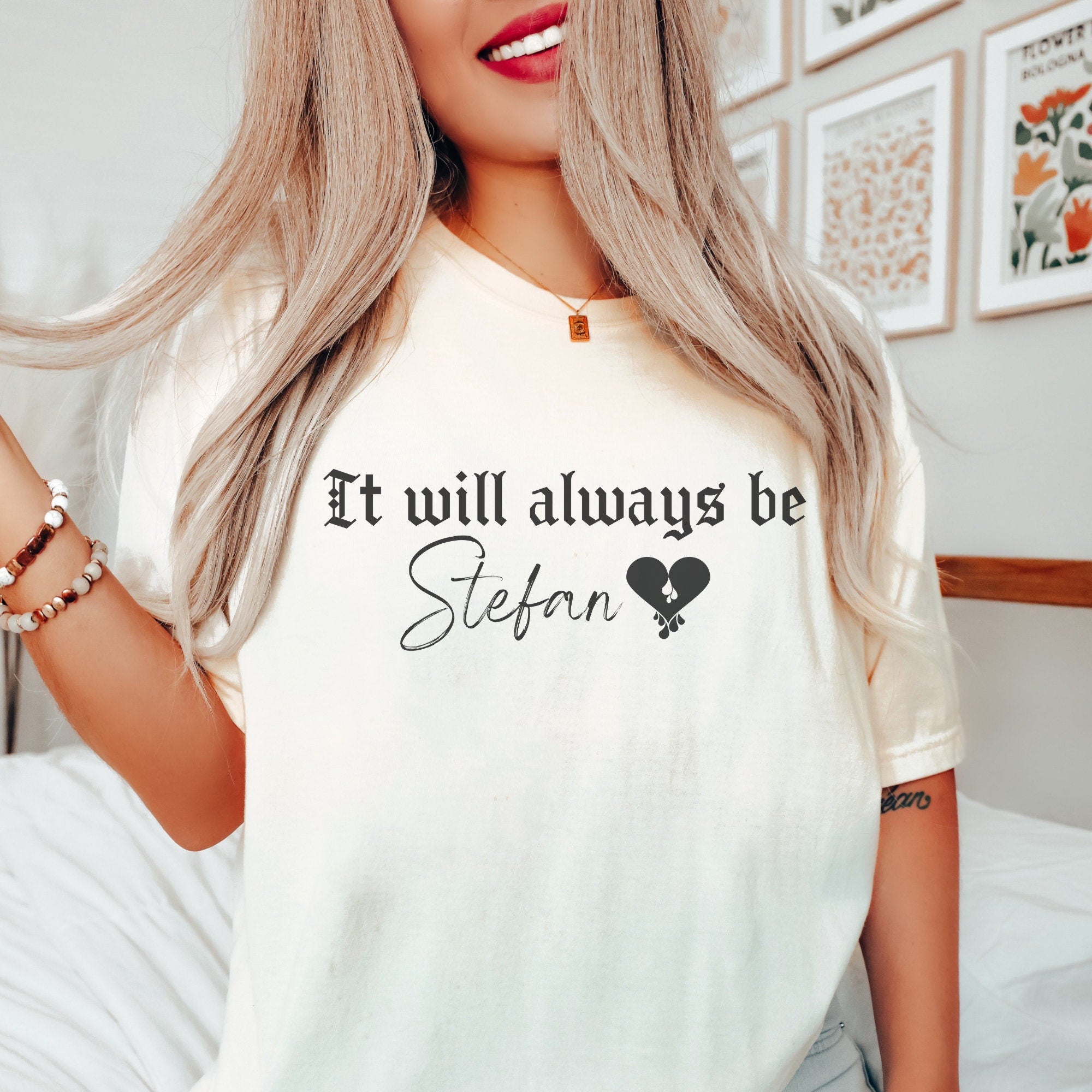 Stefan Salvatore T-Shirt | The Vampire Diaries TVD Merchandise | Vampire Fan Gift | Official TVD Collection | Perfect for Cosplay, Halloween, and Vampire Diaries Conventions