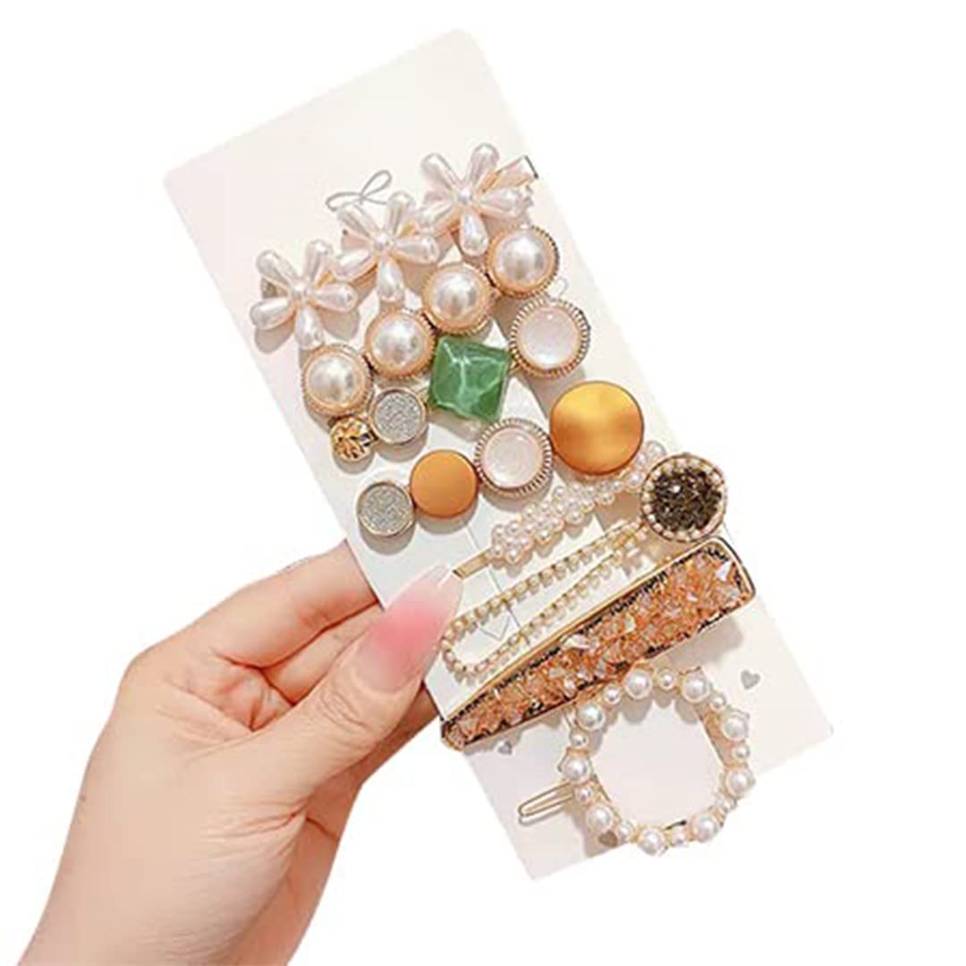 Stylish Fancy Metal Hair Barrettes for Women - Set of 8 Elegant Hair Clips - Perfect for Parties, Weddings & Everyday Wear