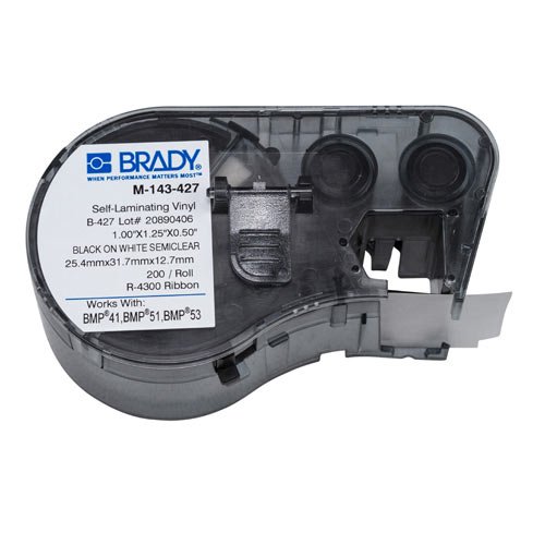 Brady M-143-427-2PK Label Maker Cartridge 2-Pack - Compatible with Brady Label Printers for Industrial & Office Organization