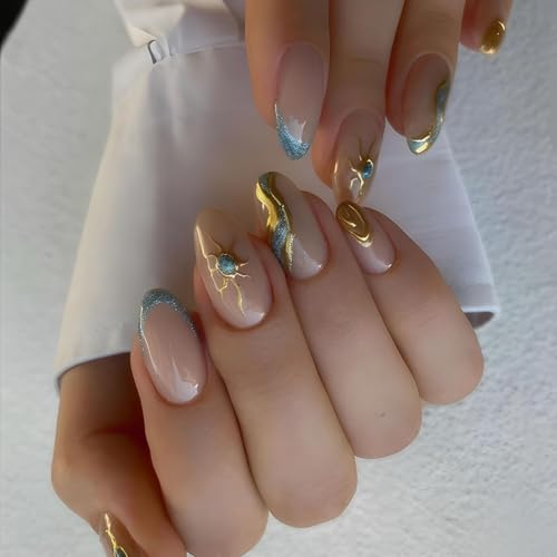 green glitter&gold line