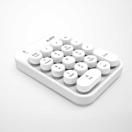 AJazz AK18 2.4GHz Wireless Numeric Keypad - Compact Mini Number Pad Keyboard for Laptop, PC & Desktop - Perfect for Accounting, Data Entry & Office Work