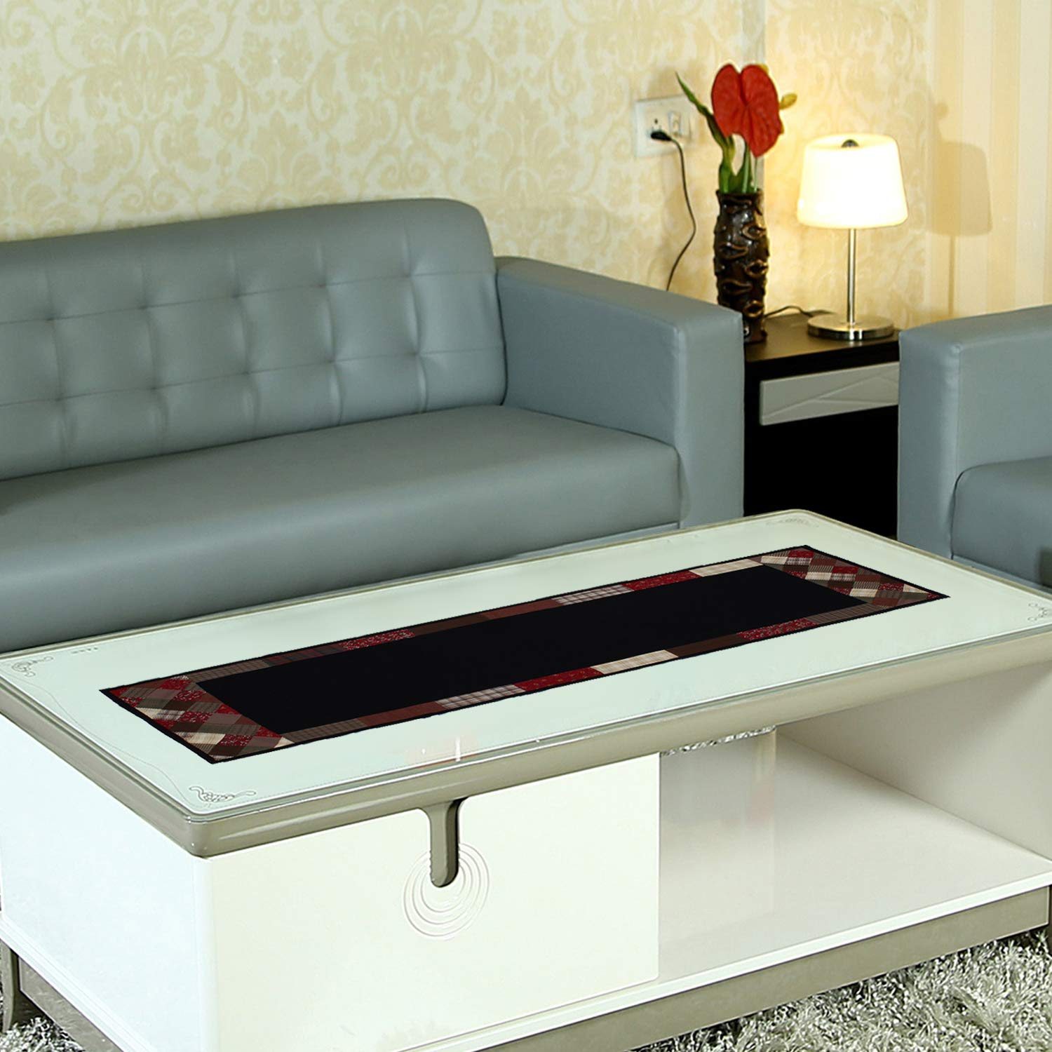 Stylish Patchwork Coffee Table Runner & Topper 14