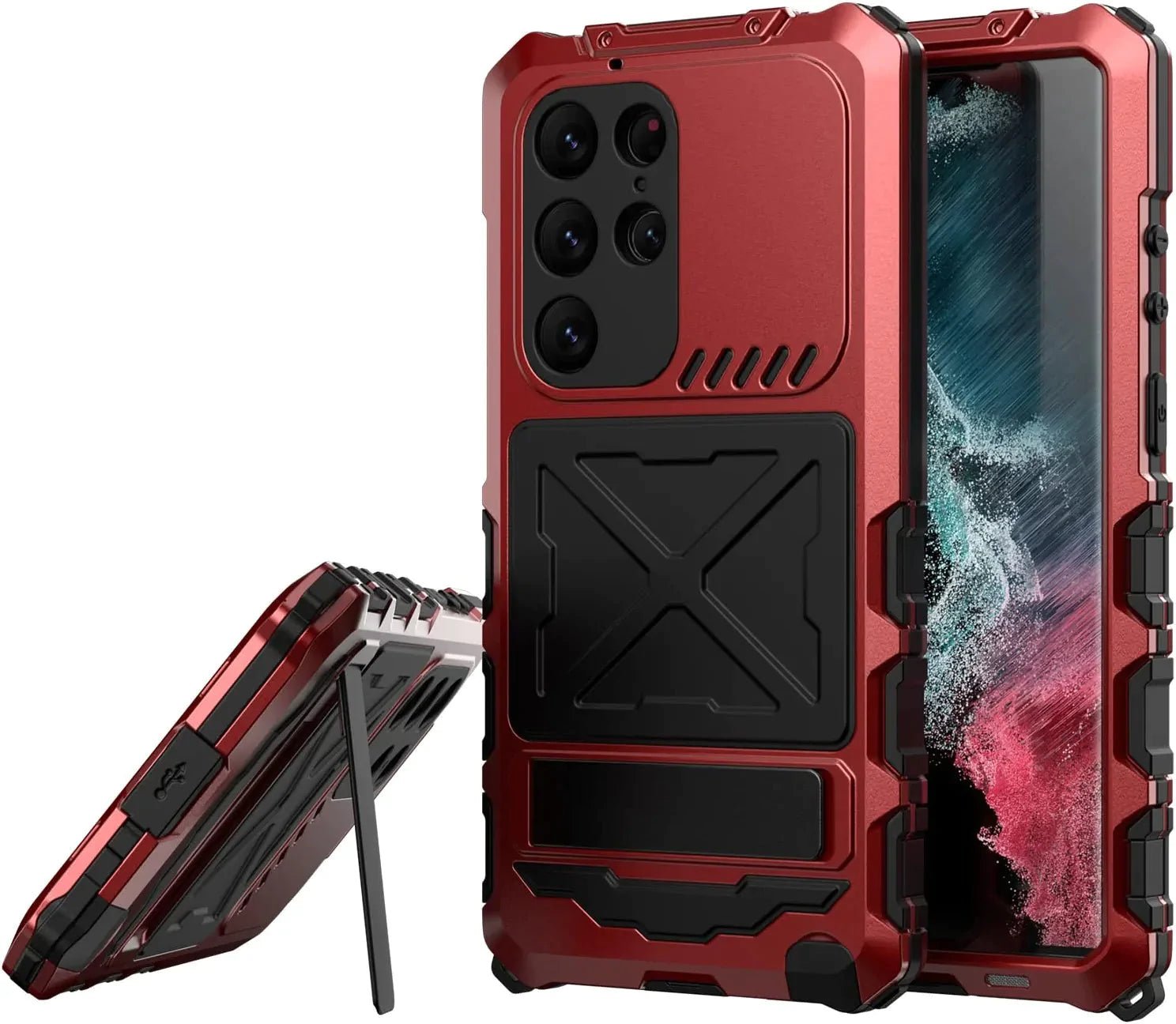 Samsung Galaxy S23 Plus Rugged Military-Grade Metal Case - Shockproof, Dustproof & Protective Cover for Outdoor, Travel & Daily Use