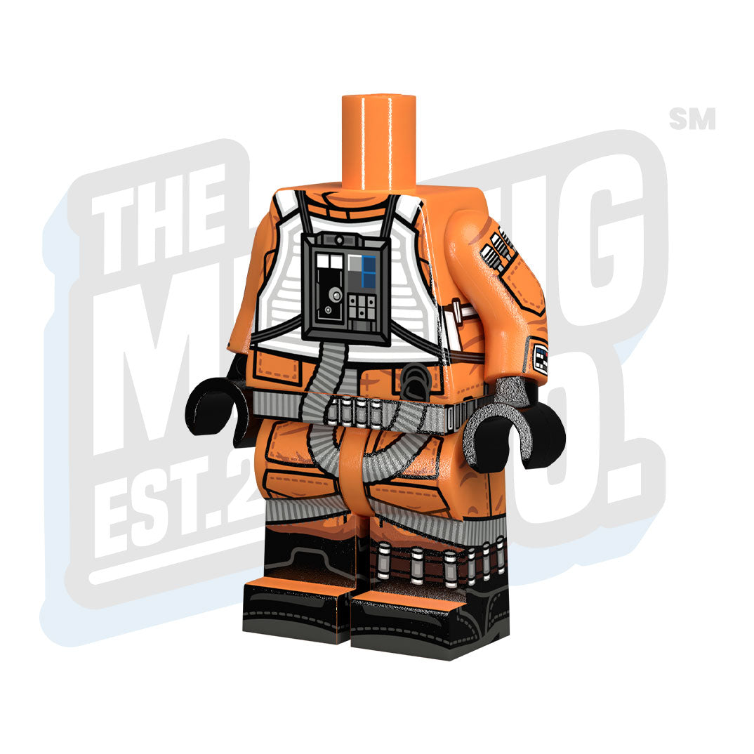 Rebel Pilot Body Costume - Star Wars Inspired Flight Suit for Cosplay & Halloween | Perfect for Costume Parties, Conventions & Themed Events