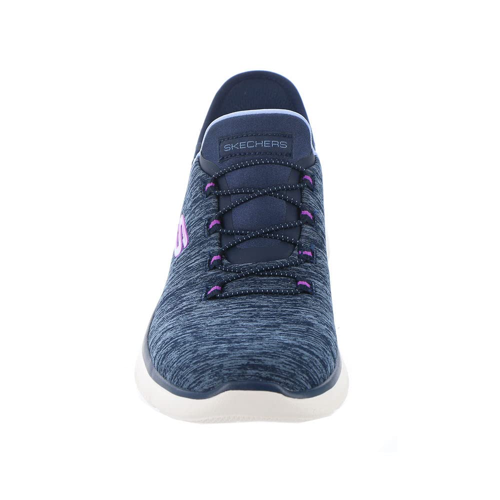 Skechers Women's Hands-Free Slip-On Summits Dazzling Haze Sneakers - Comfortable Walking Shoes for Casual Wear, Travel & Everyday Use