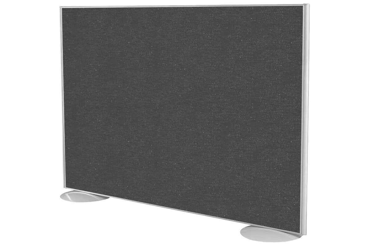 Freestanding Office Partition Screen with Fabric Panel & White Frame - 1200H x 1400W - Privacy Divider for Workspace, Conference Room, or Home Office