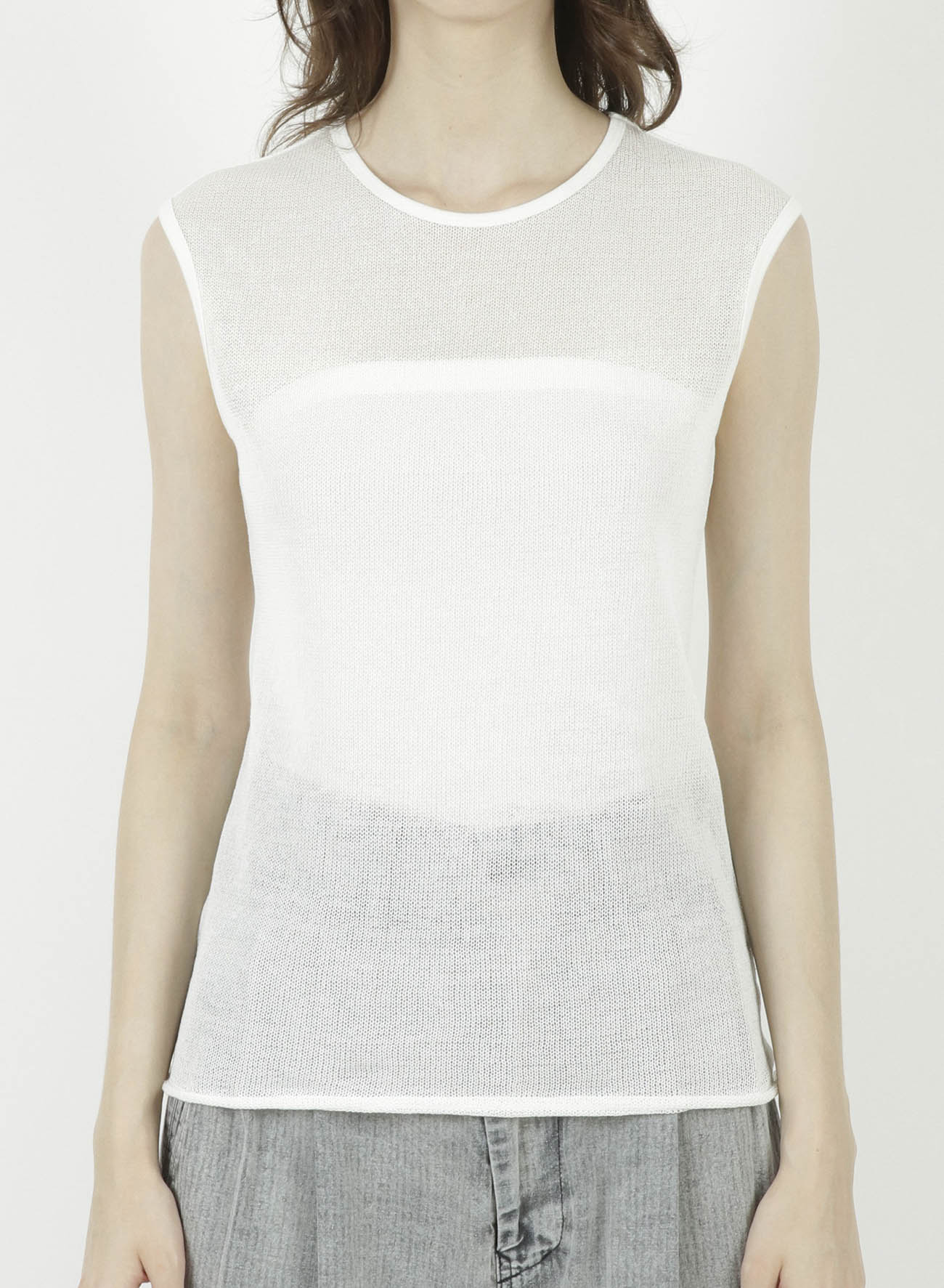 Soft Cotton Faux Linen Knit Round Neck Tank Top for Women - Breathable Summer Casual Wear, Beach Cover Up, Layering Essential