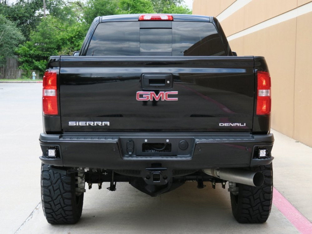 40W LED Pod Lights with Rear Bumper Foot Step Bracket & Wiring Kit - Compatible with 2015+ Chevy Silverado & GMC Sierra Trucks - Perfect for Off-Roading, Camping & Night Driving