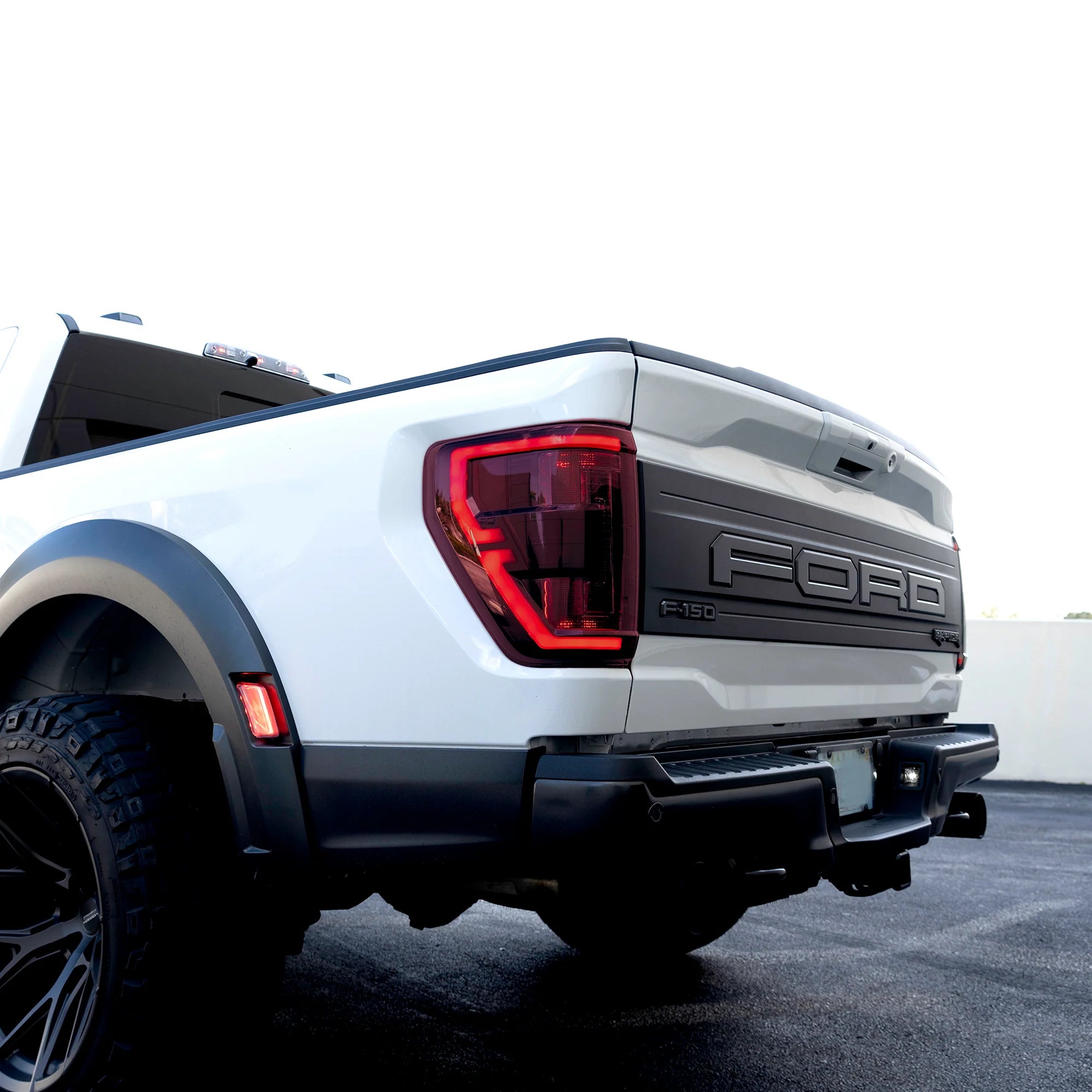 Ford F150 & Raptor 2021-2023 OLED Tail Lights with Red Lens - Direct Replacement for OEM Halogen Style with Blind Spot Warning System & Startup Light Sequence - Perfect for Off-Roading & Night Driving