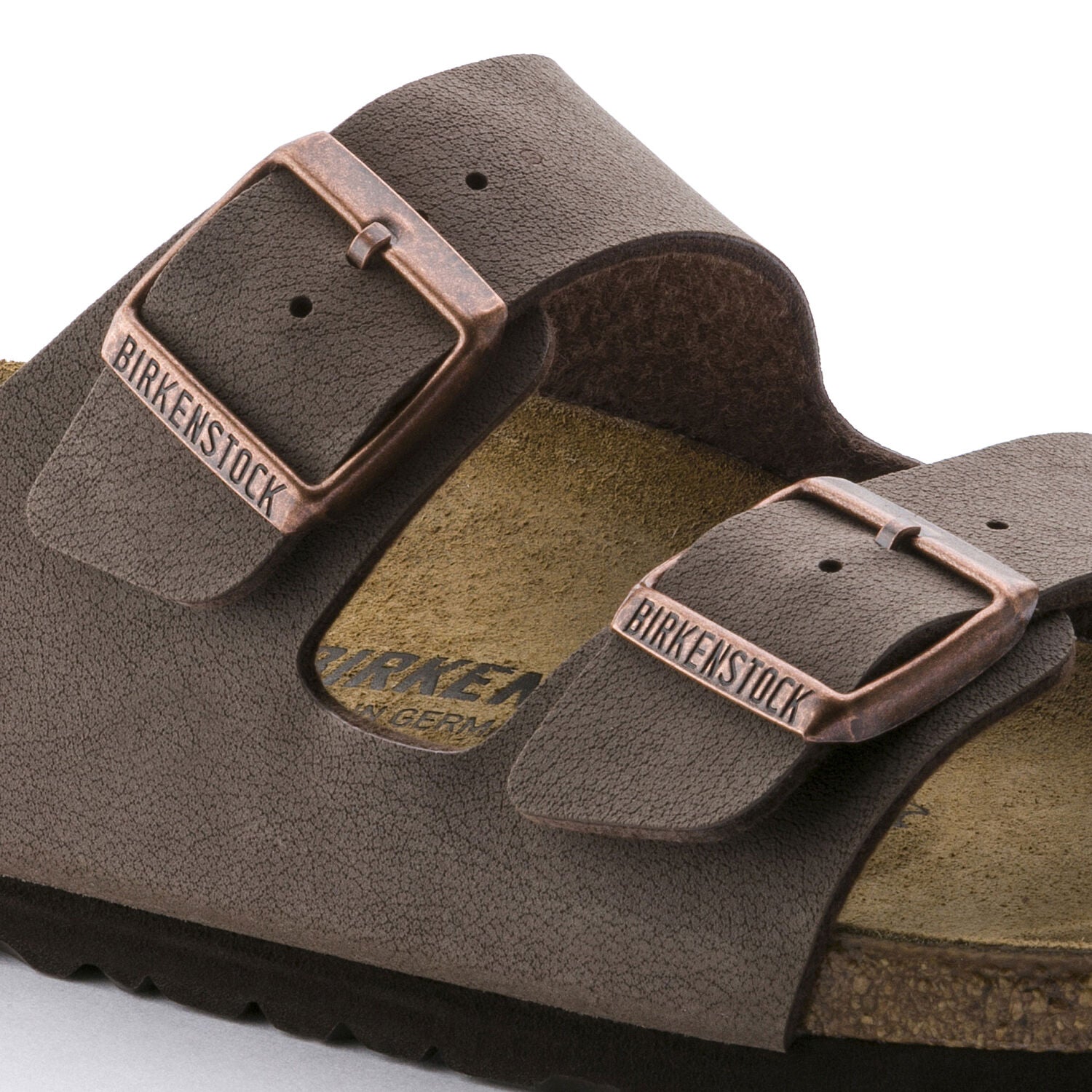 Birkenstock Arizona Birkibuc Classic Footbed Sandals for Women & Men - Comfortable Mocha Leather Sandals for Walking, Travel & Everyday Wear