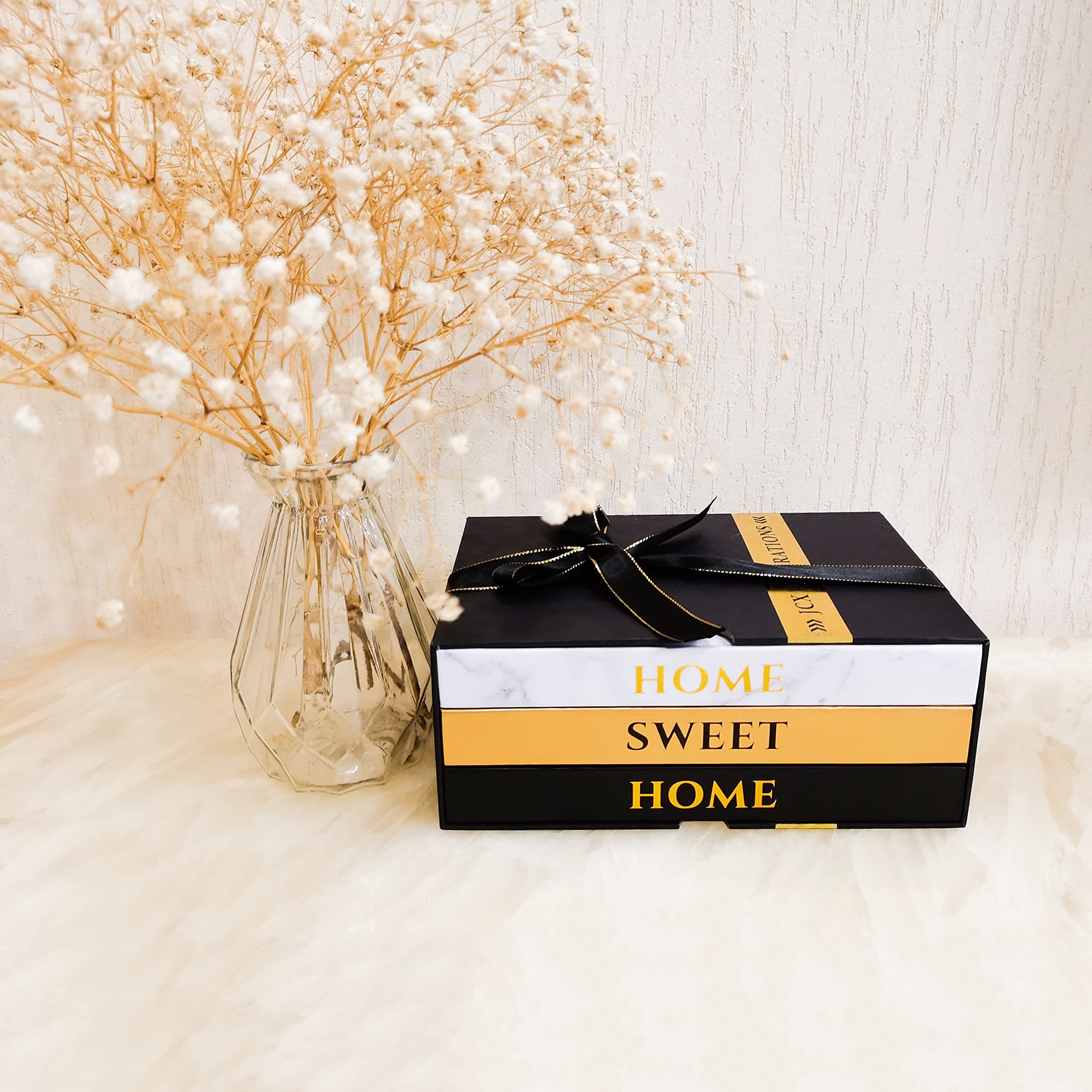 Decorative Faux Books with Blank Pages - Coffee Table Bookshelf Decor, Farmhouse Living Room & Bedroom Nightstand Accent - Perfect for Home Styling, Bookshelf Styling, and Gift Giving (Z106)