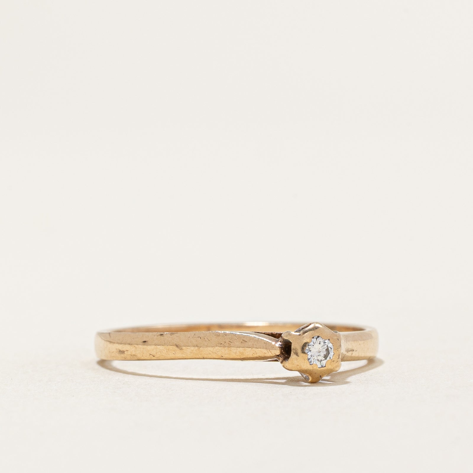 0.03ct Single Stone Diamond Cathedral Engagement Ring - Size 7.5 | Elegant Wedding Band for Proposals & Anniversaries | Perfect Gift for Her