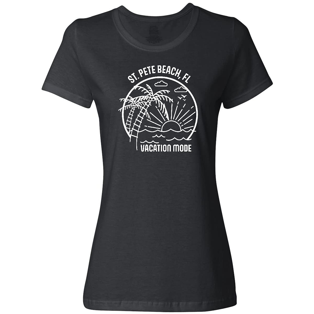 Inktastic Summer Vacation Mode St. Pete Beach Florida Women's T-Shirt - Comfortable Casual Tee for Beach Trips, Travel & Relaxation