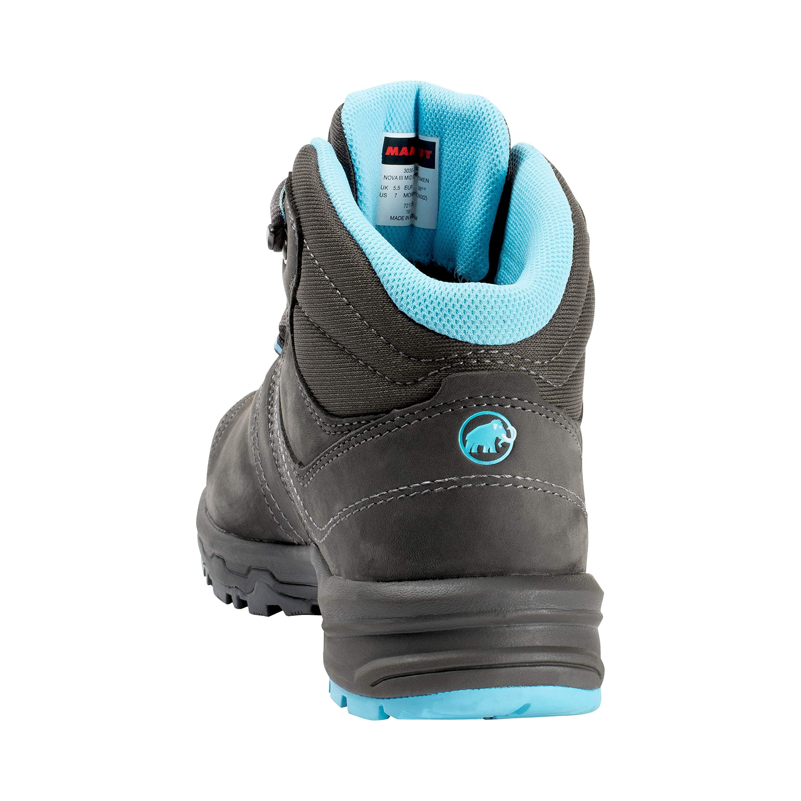 Mammut Women's High Rise Hiking Shoes - Lightweight Waterproof Grey Trail Running Shoes for Outdoor Adventures - Size 8 US - Perfect for Mountain Climbing, Backpacking & Hiking Trips